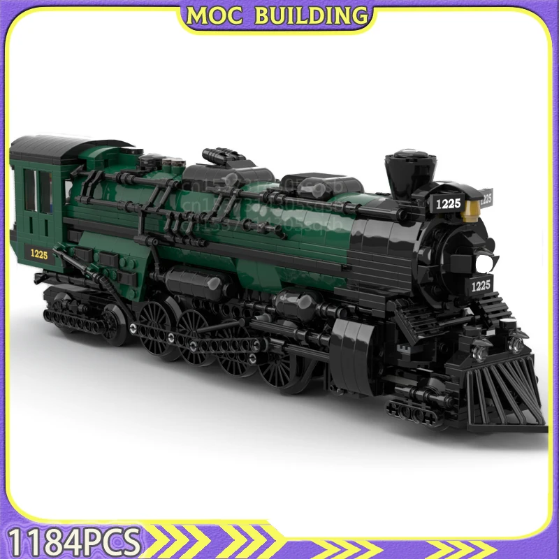 Конструктор MOC паровой локомотив городской поезд модель сделай сам сборные блоки