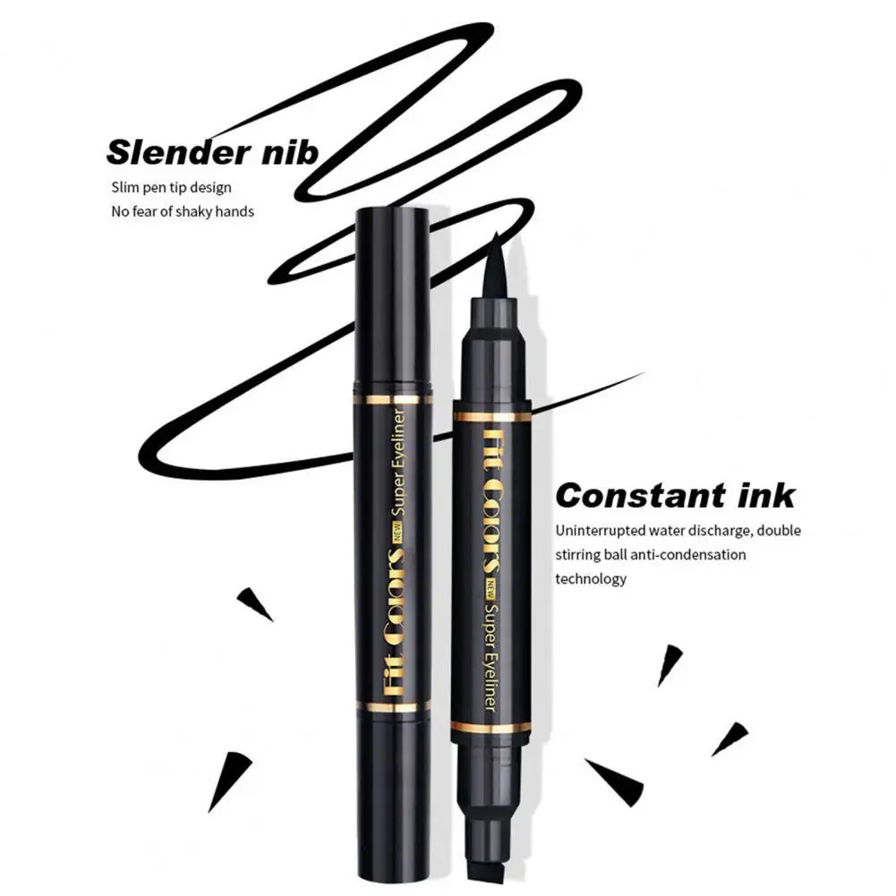 

4ml Functional Eyeliner Double End Stamp Pen Eyeliner Pen Mini Natural