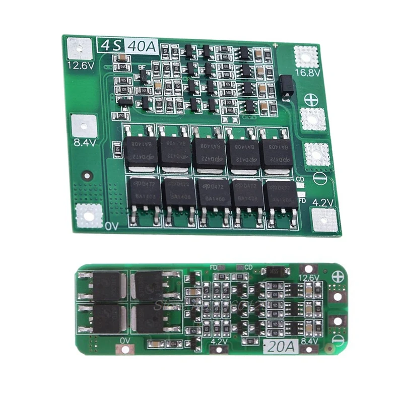 

4S 40A Li-Ion Lithium Battery 18650 Charger Pcb Bms Protection Board & 3S 20A