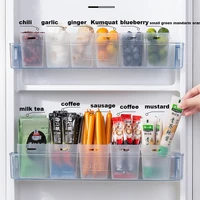 2pcs refrigerator organizer bins refrigerator drawer organizer transparent fridge storage bin kitchen organizers seasoning bos