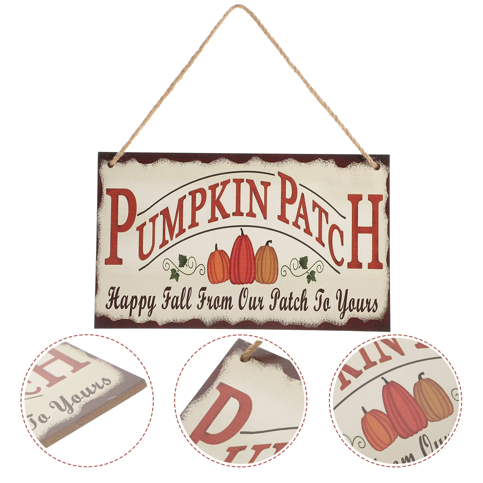 

Thanksgiving Festival Sign Wall Hanging Harvest Board Woodhappy Door Wooden Signs Pumpkin Pattern
