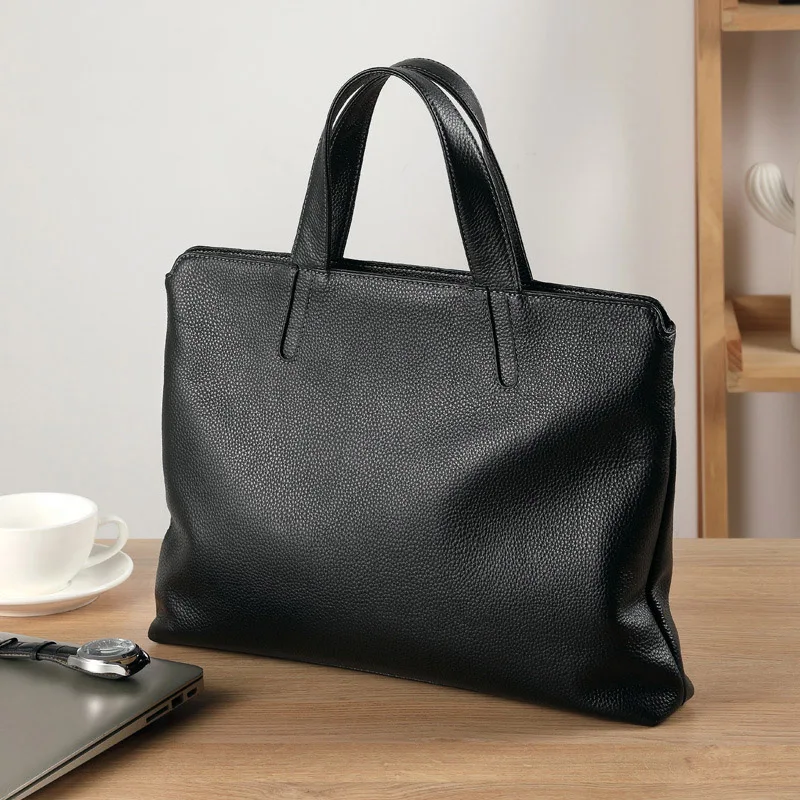 

Executive Briefcase Man Suitcase Business Tote Bag Side Bags Bag Men Leather Laptop Men's Handbag Luxury Brand Women's