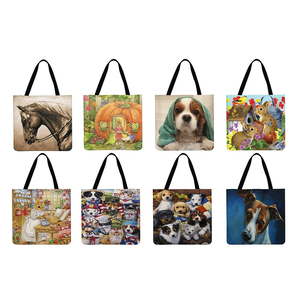

Printed Shoulder Shopping Bag for Women Casual Ladies Large Capacity Tote Handbags Leisure Tote Bags for Commuter