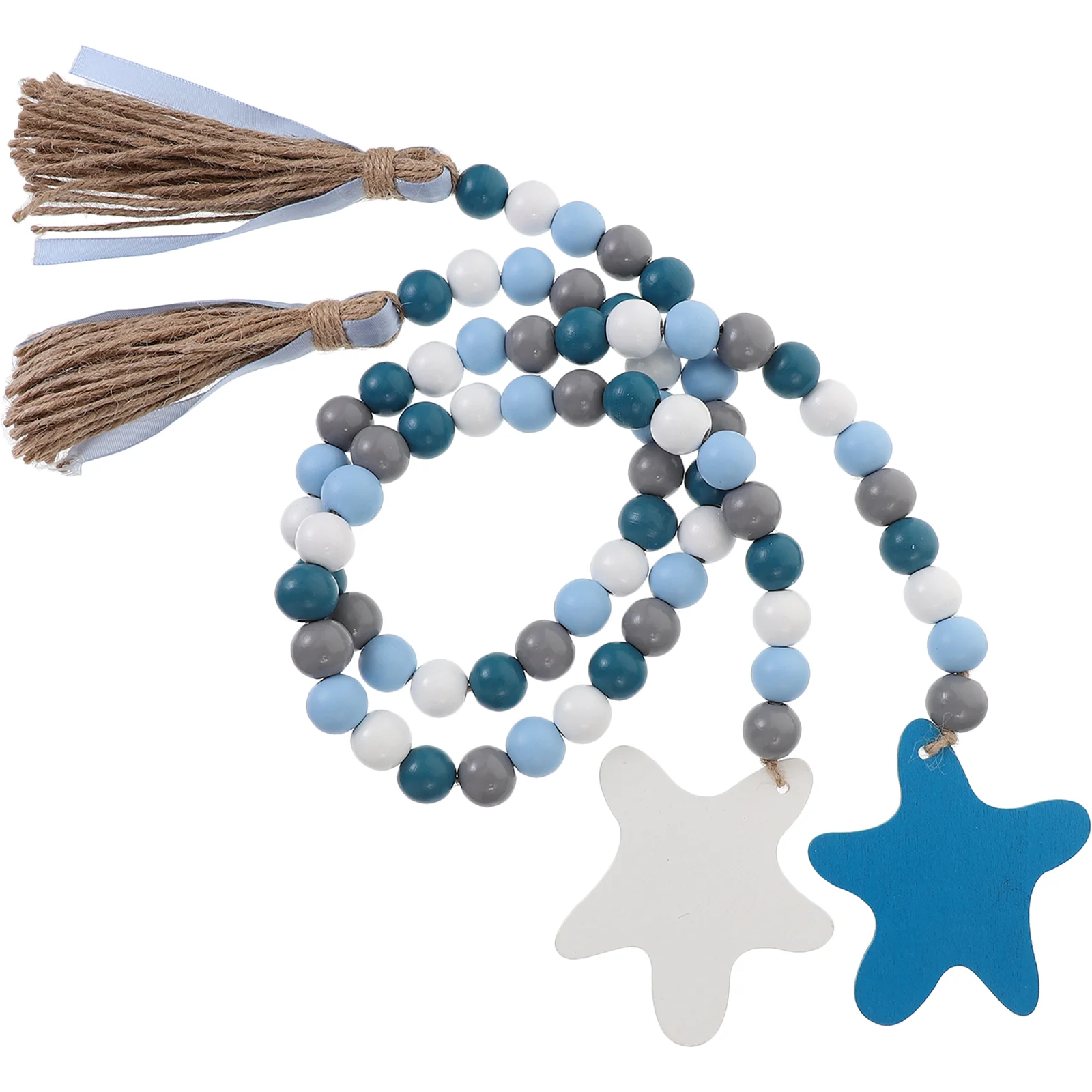 

2 Pcs Tray Decor Kitchen Decorations Farmhouse Garland Wood Bead Nautical Hanging Tassel Beaded Tiered Tray