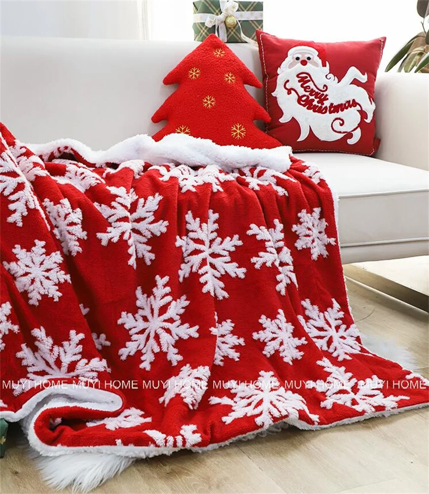 Рождественское 3D одеяло в виде снежинок на Рождество мягкий коралловый флис для дома спальни путешествия пикника подарок для детей косплей подарок