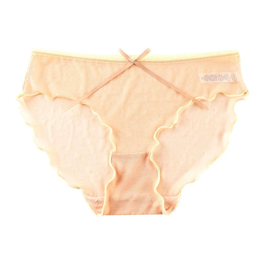 

Women Summer Light Sexy Mesh Hot Lace Bag Hip Briefs Japanese Bowknot Lingerie Transparent Breathable Fashionale Underwear