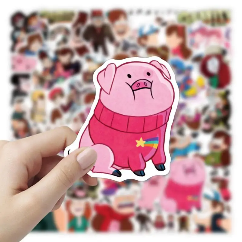 10/30/50Pcs Cartoon Gravity Falls Stickers Waterproof Decal for Laptop Guitar Bicycle Luggage Helmet Phone Funny Anime Sticker