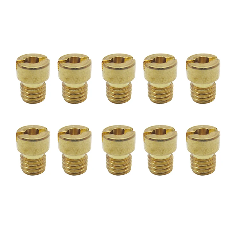 

10Pcs Carburetor Injectors Nozzle Main Jet For PWK Keihin OKO CVK Carburetor 100 105 108 110 115 120 125 130 135 140 Accessories