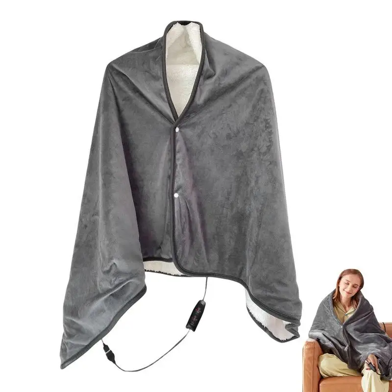 

Hot Heating Blanket USB Heated Shawl Pad Warm Up Electric Blanket Multifunctional Thicken Warm Accessories With 3 Heat Modes 3