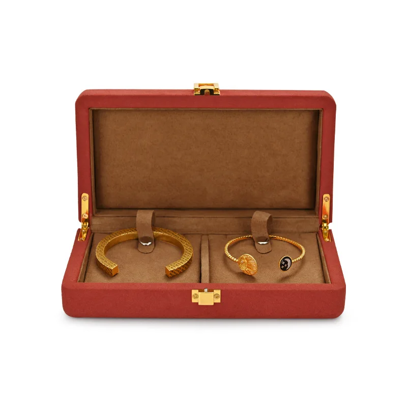 Jewelry Storage Box Ring Earring Pendant Necklace Multifunctional Jewelry Storage Box Orange