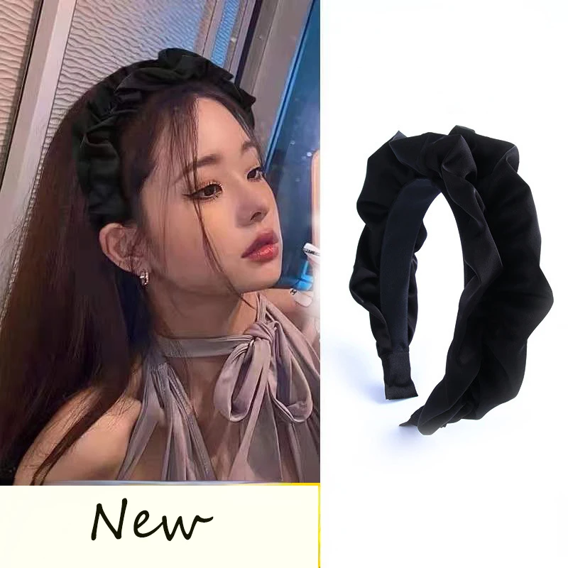 

Fashion Hair Hoop Hair Bands Wide Edge Pleated High Head Top Hair Band Women's Headwear Hairband Hair Accessories