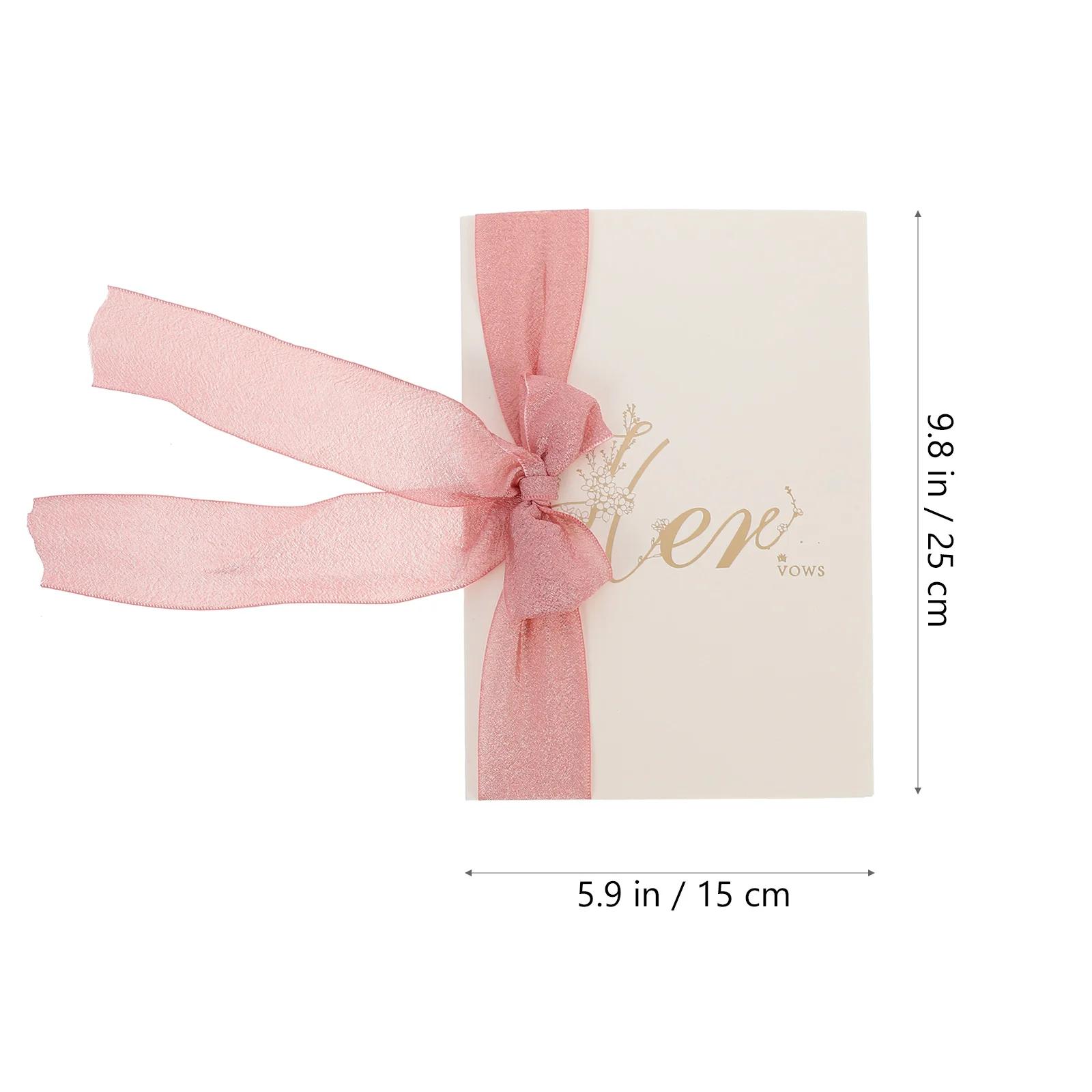 

2pcs Creative Wedding Day Cards Delicate Ribbon Vow Cards Ribbon Vow Books