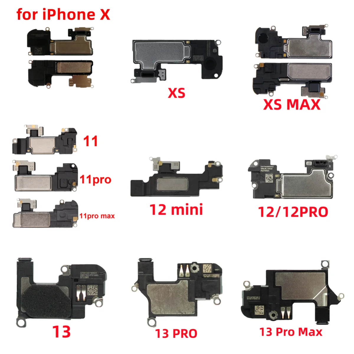 

Front Top Ear Earpiece Flex For iPhone X Xr Xs Max 11 12 13 Pro Max 12mini Ear Speaker Headphone Sound Receiver Flex Cable