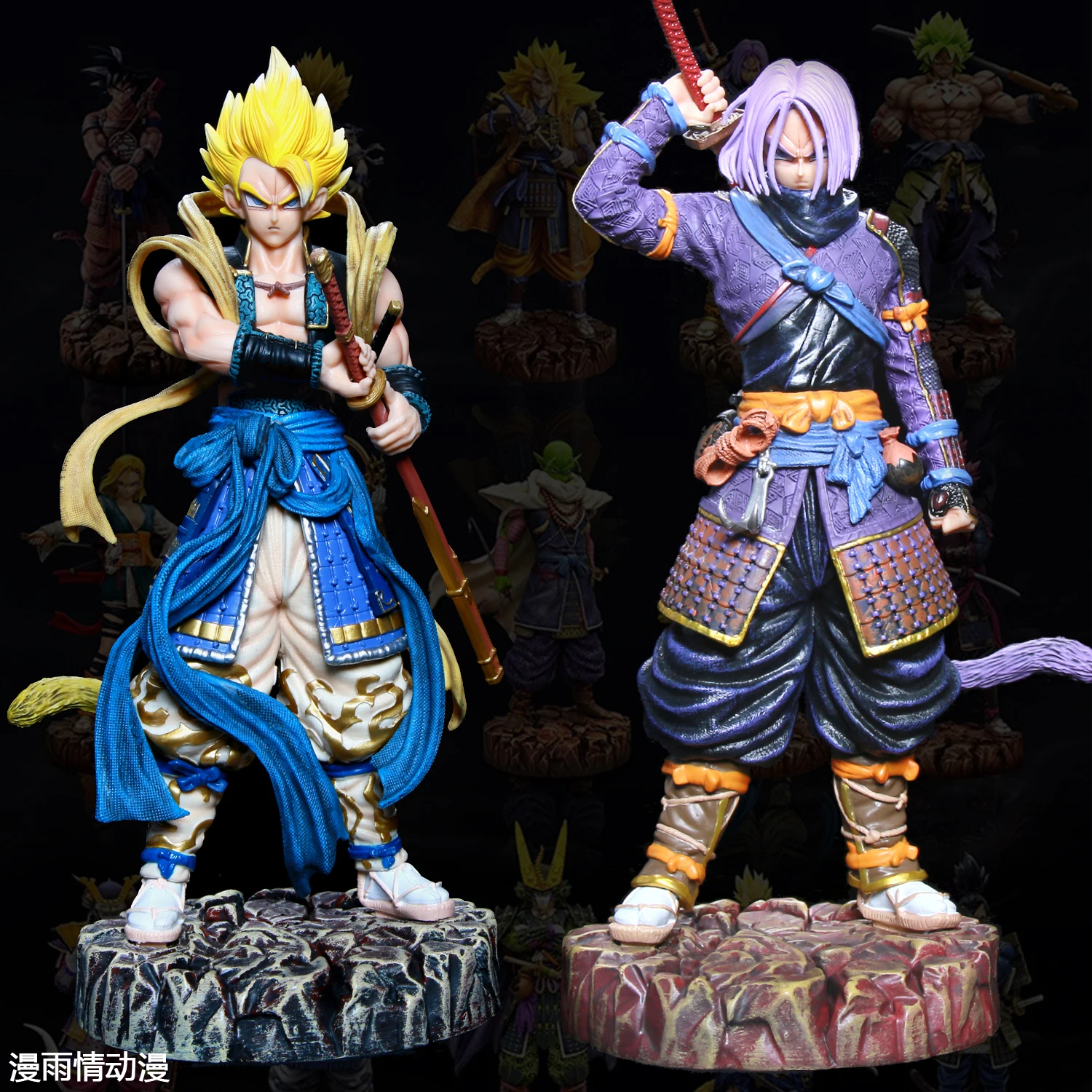 

31cm Dragon Ball Z Gogeta Trunks Figures Samurai Figurine Super Saiyan 3 Anime Figure Statue Figurine Model Doll Toys Ornaments