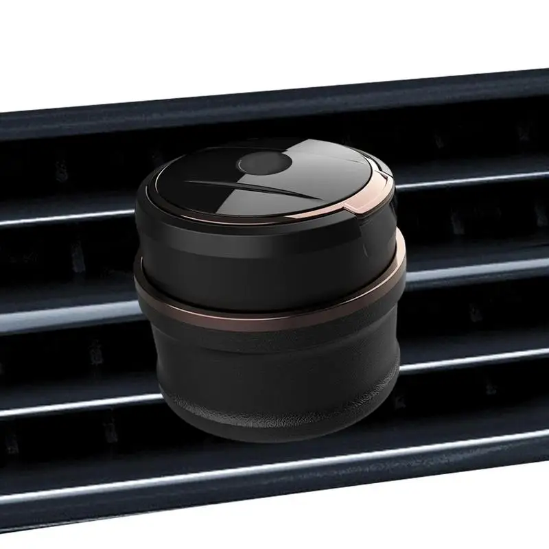 

Car Cup Holder Ashtray With LED Lights Smell Proof Small Vehicle Automatic Cigarette Ash Holds For Autos Car Home Office