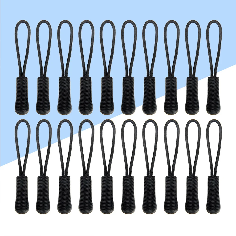 

40 Pcs Black Zipper Zipper Slider Puller Metal Zipper Fixer Zipper Charms Back Zipper Puller Drawstring