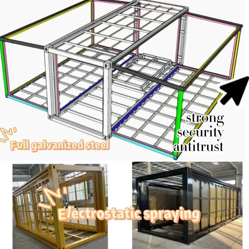 Современный портативный модульный мобильный сборный роскошный дом для гостиной