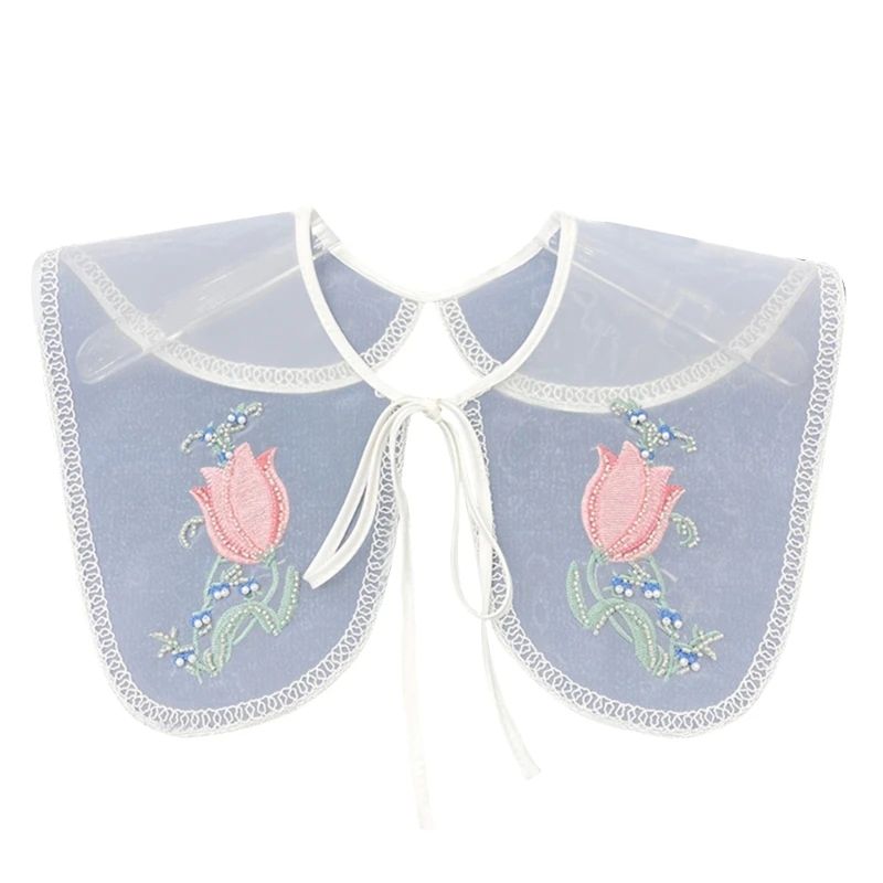 

Dickey Collar Sheer Collar Detachable Collar False Collar Embroidery Collar