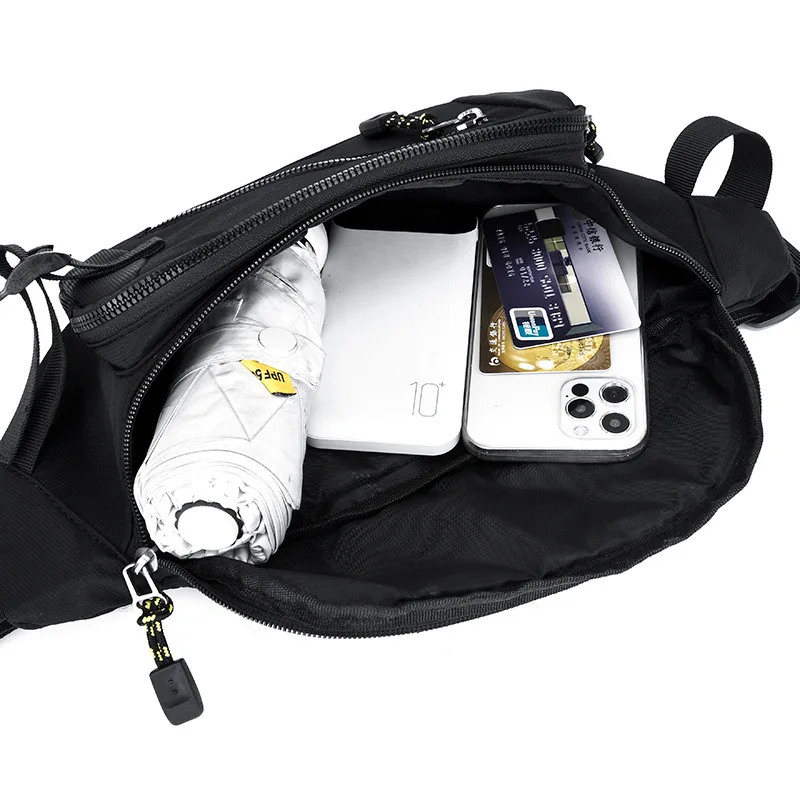 Men's Bag Outdoor Running Sports Waist Bag Casual Simple Men's Chest Bag Large Capacity Waterproof Oxford Shoulder Crossbody Bag