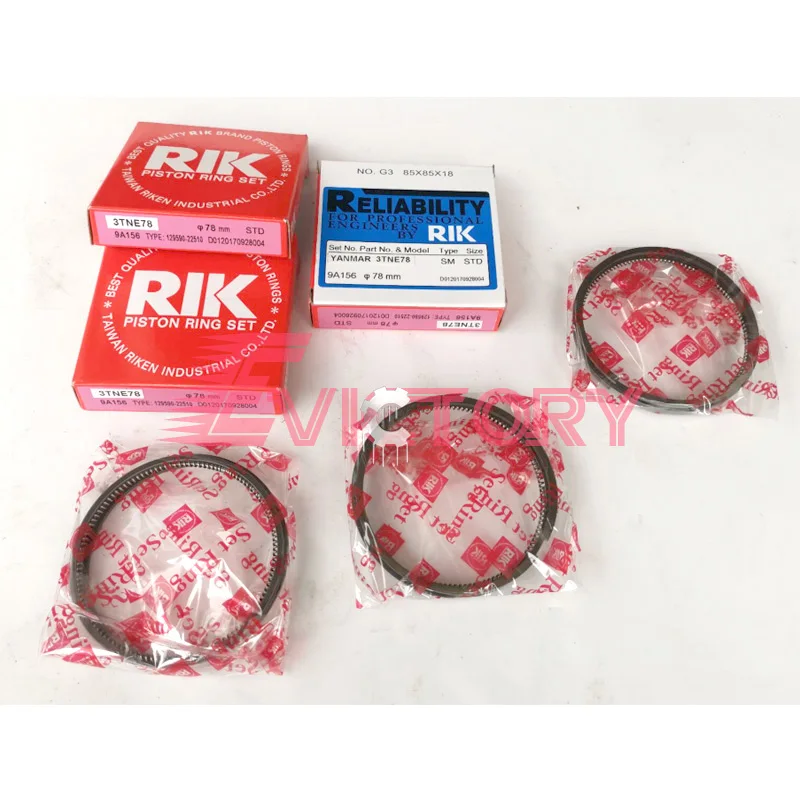 

For Yanmar 3D66 3TN66 3TNA66 piston Ring + bearing+engine overhaul gasket kit