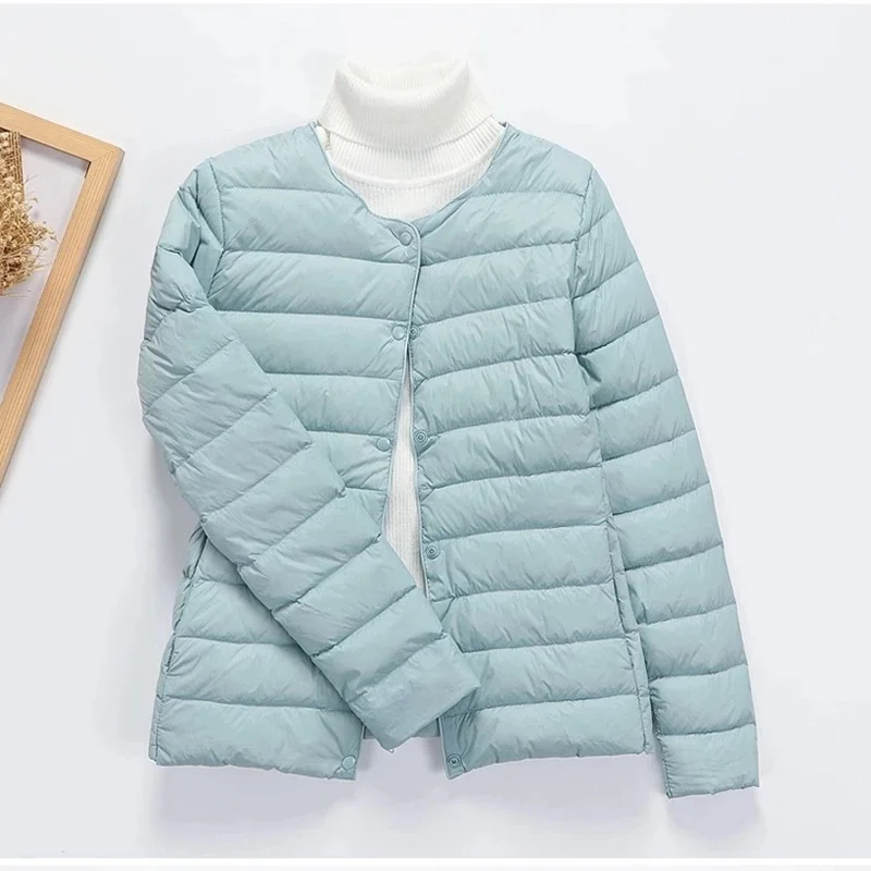 

Coats Women Matt Fabric Warm Duck Down 2022 Spring Autumn Female Casual Lightweight Thin Style Ladies Slim Jacket