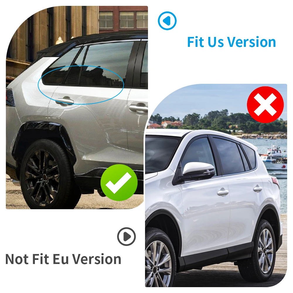 Резиновая уплотнительная лента для внешних окон автомобиля 4 шт. Toyota Rav4 US 2006-2012