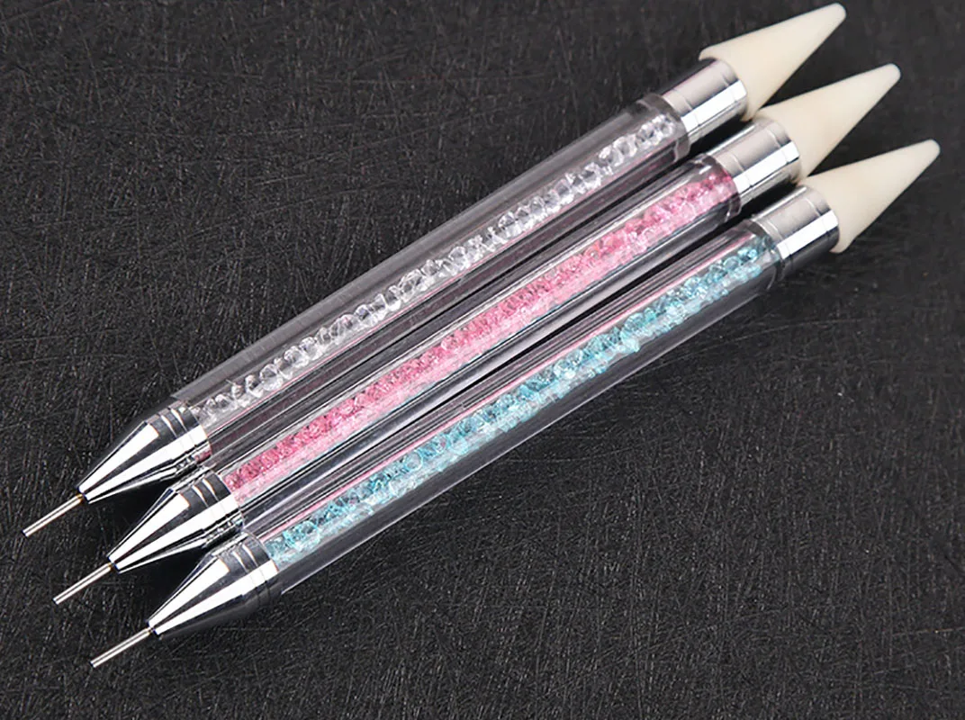 

Nail Rhinestone Picker Dotting Tool With Extra 2 Wax Head, Dual-Ended Diy Nail Art Tool With Acrylic Handle