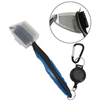 1 pcs golf club brush double sided groove cleaning brush putter cleaning tool belt carabiner golf accessories drop ship