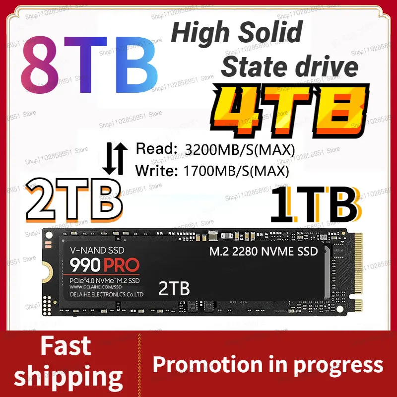 

4TB ssd 1tb nvme m2 980 EVO Plus Internal Solid State Drive 2TB hdd Hard Disk 970/990 PRO M.2 2TB for laptop Computer ssd диск