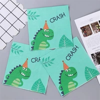 10pcs 3333cm letter dinosaur theme paper napkins serviettes decoupage decorated for wedding party virgin wood tissues