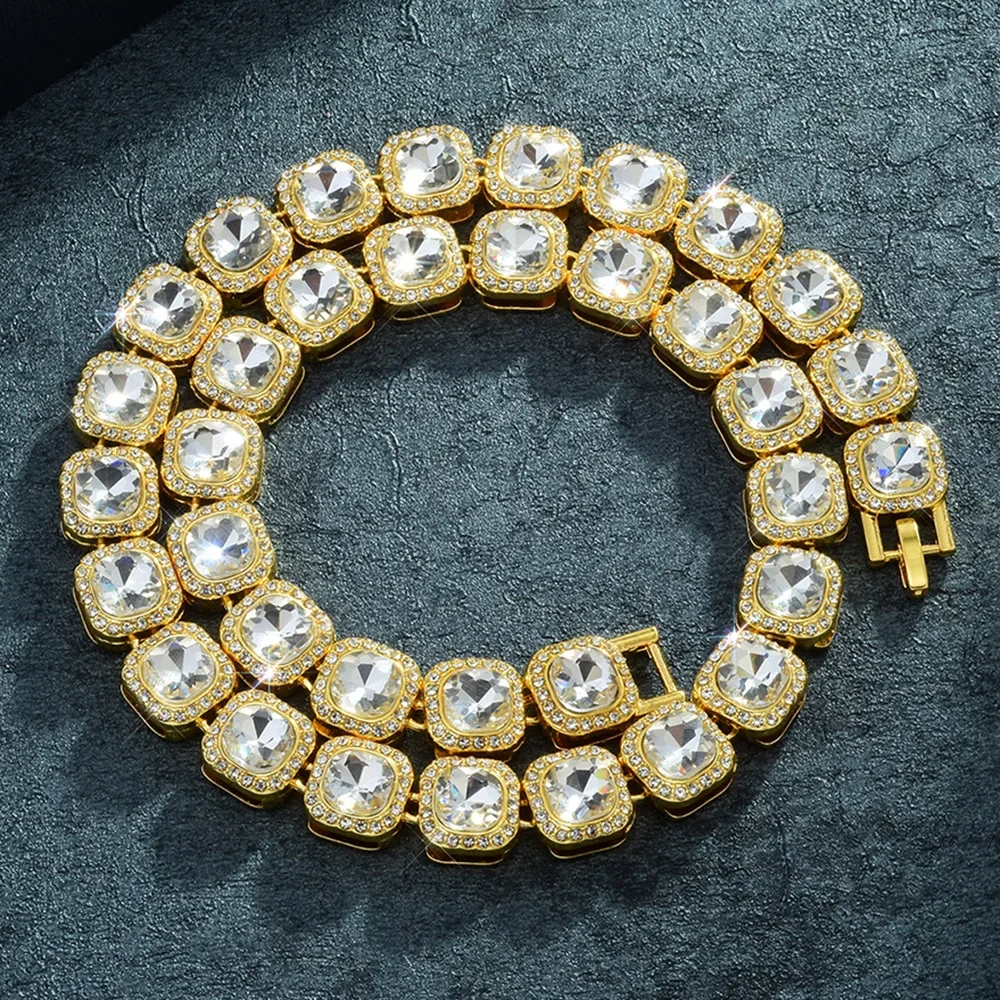 12 мм сверкающий квадратный браслет со стразами модный браслет-цепочка с сахарным