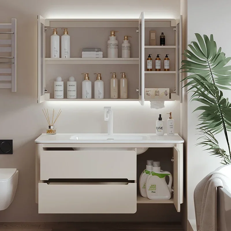 Шкаф для ванной комнаты умывальник многофункциональная домашняя мебель