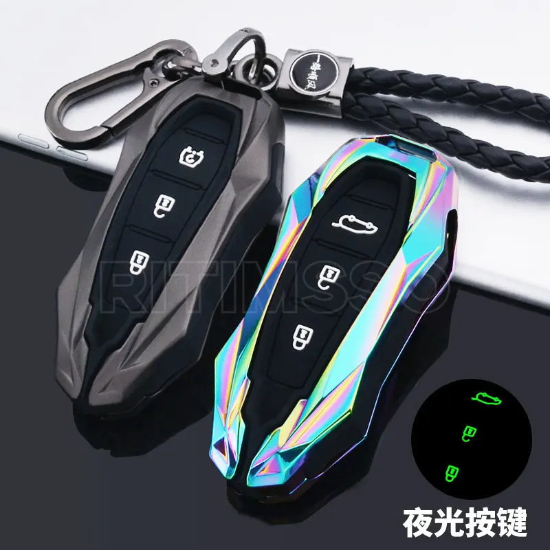 

Alloy Car Key Case Cover Accessories for Dongfeng Fengon Ix5 Glory 580 Ix7 Sf5 Holder Keyring Pouch Fob Protector