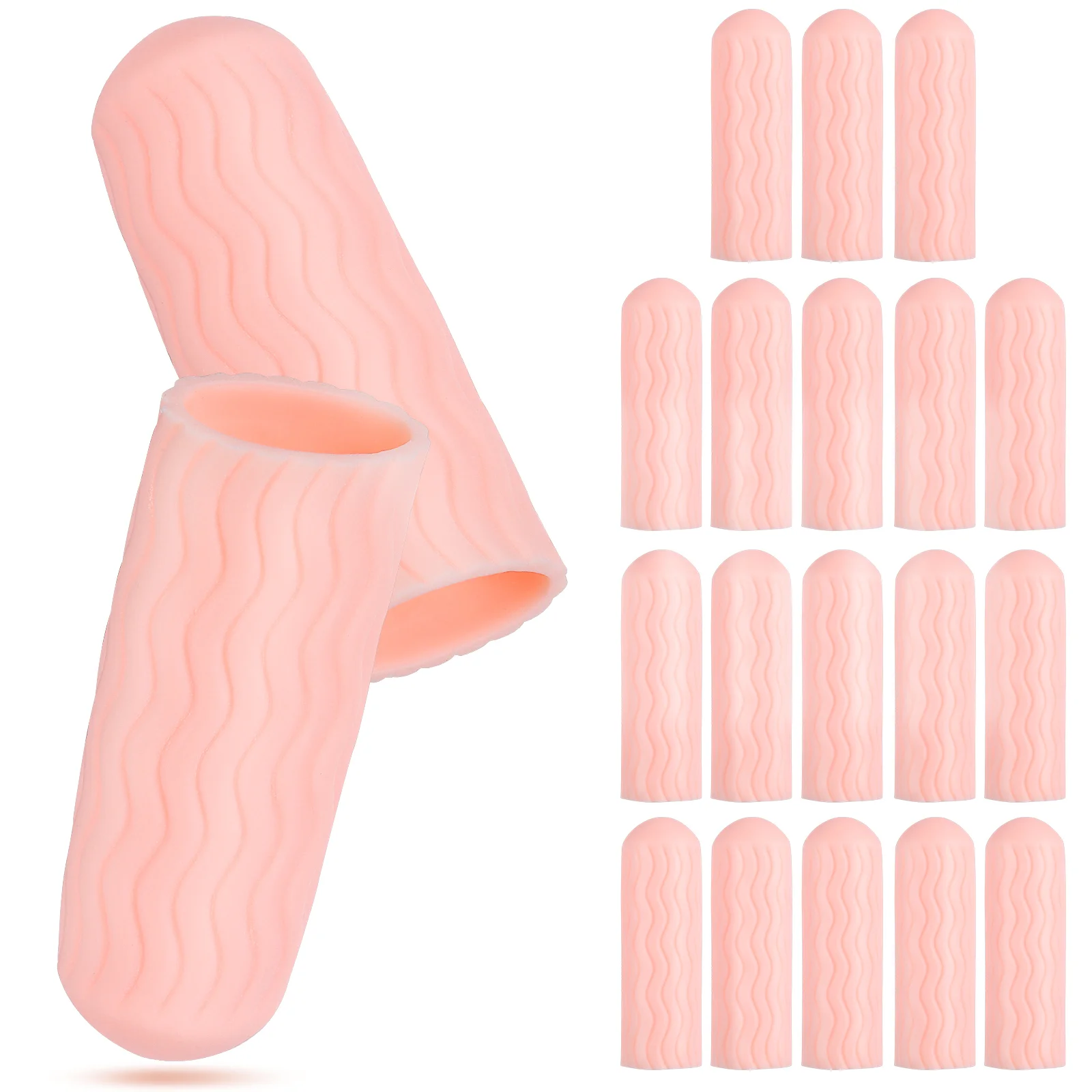 

10 Pairs Finger Protection Gel Support Covers Silicone Sleeve Cot Gloves Women Nail Sebs Fingertip Guards Cots Hand