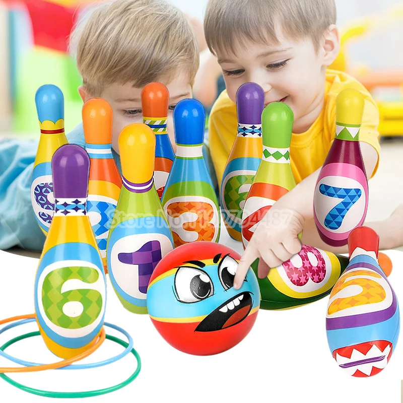 

Bowling Toys Set Outdoor and Indoor Parent-child Interactive Entertainment Soft Ball Games Toy for Boys from 3 to 7 Years Gift