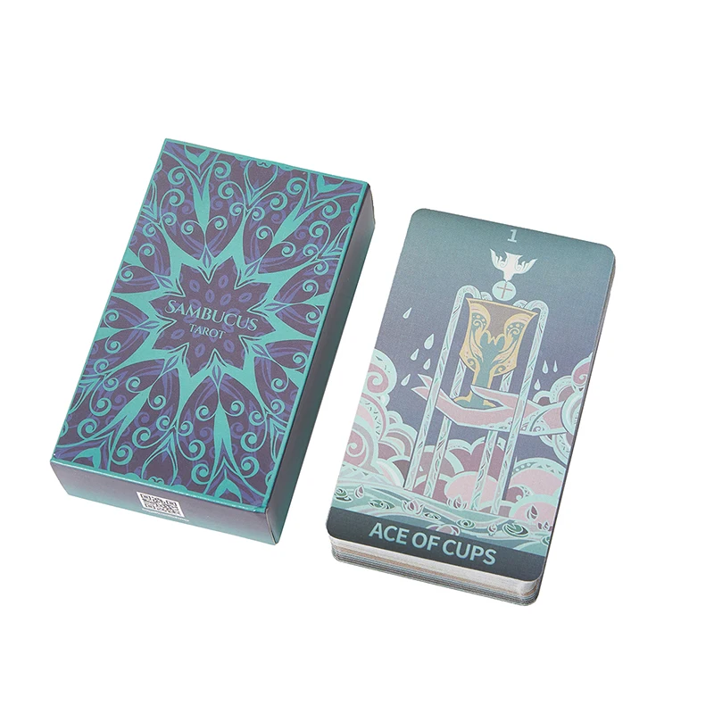

78pcs/set Sambucus Tarot Cards Oracle Divination Fate Deck Playing Card Party Supplies Board Game With Electronic Guidebook