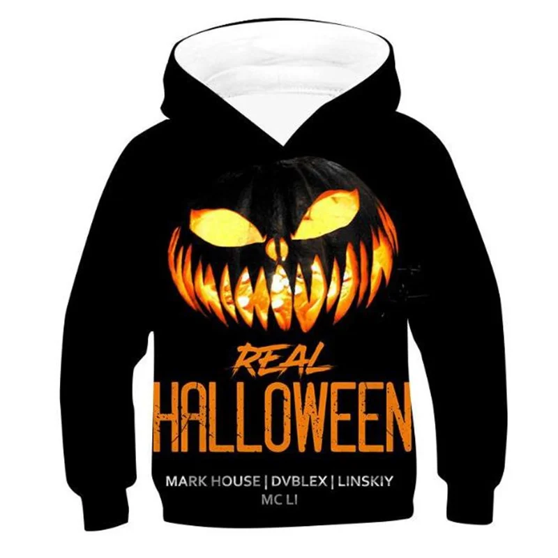 

2022 New Halloween Clothing New Fashion Halloween Festival Stage Performance Pumpkin Printed Casual Long Sleeve Pullover