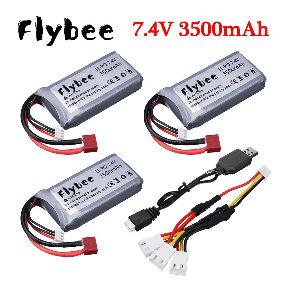 

Обновленный аккумулятор Lipo 7,4 В 3500 мАч RC/зарядное устройство USB для Wltoys 144001 12428 12423 Радиоуправляемый автомобиль feiyue 03 Q39 детали 2s 7,4 в автомобил...