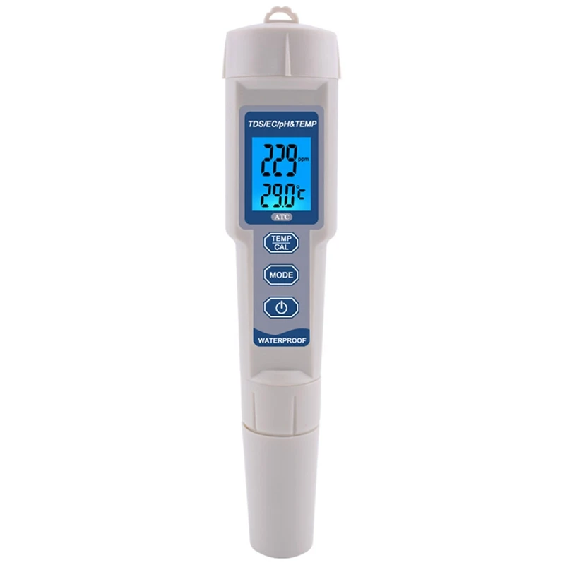 

Fashion4 In 1 TDS PH Meter PH/TDS/EC/Temperature Meter Digital Water Quality Monitor Tester For Pools, Drinking Water, Aquariums