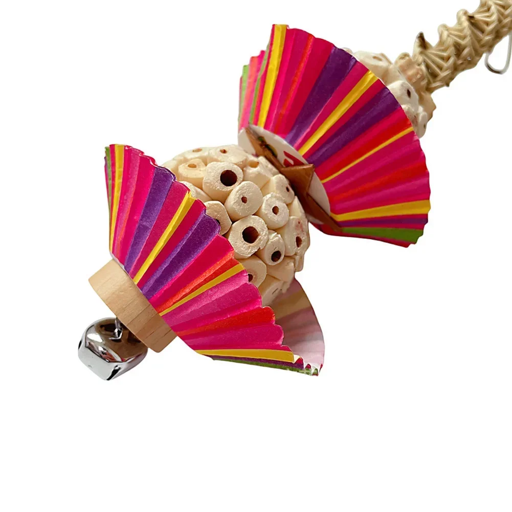 Товары для попугаев игрушки птиц с колокольчиком натуральные деревянные блоки