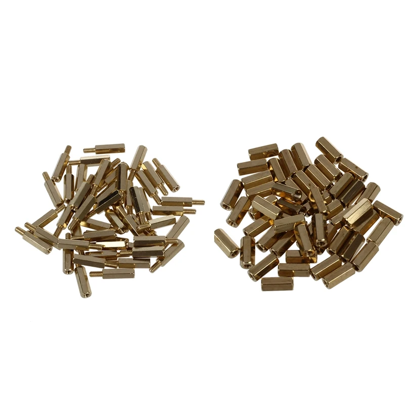 

100Pcs Screw Pcb Stand-Off Spacer Hex - 50Pcs M3 Male X M3 Female 15Mm Length & 50Pcs M3 11Mm Lengt