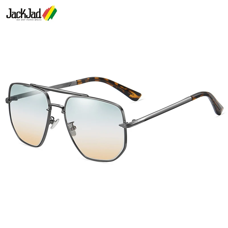 

JackJad 2022 Fashion Vintage Classic Metal Pilot Style Polarized Sunglasses For Men Driving Brand Design Sun Glasses Shades 8108