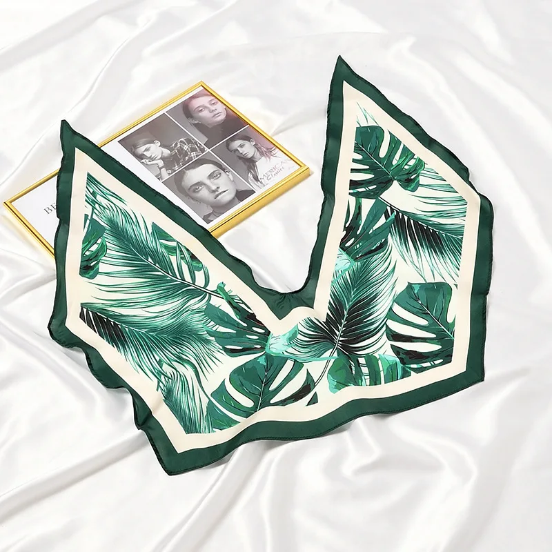 

2022 Floral Printed Silk Scarves for Women Shirt Detachable Collars Female Fake Collar Small Scarf Girls False Collar Cape