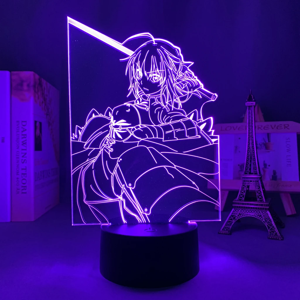 

Anime 3d Light Fate Stay Night Saber for Bedroom Decor Birthday Gift Manga Fate Stay Night Altria Pendragon Led Night Lamp