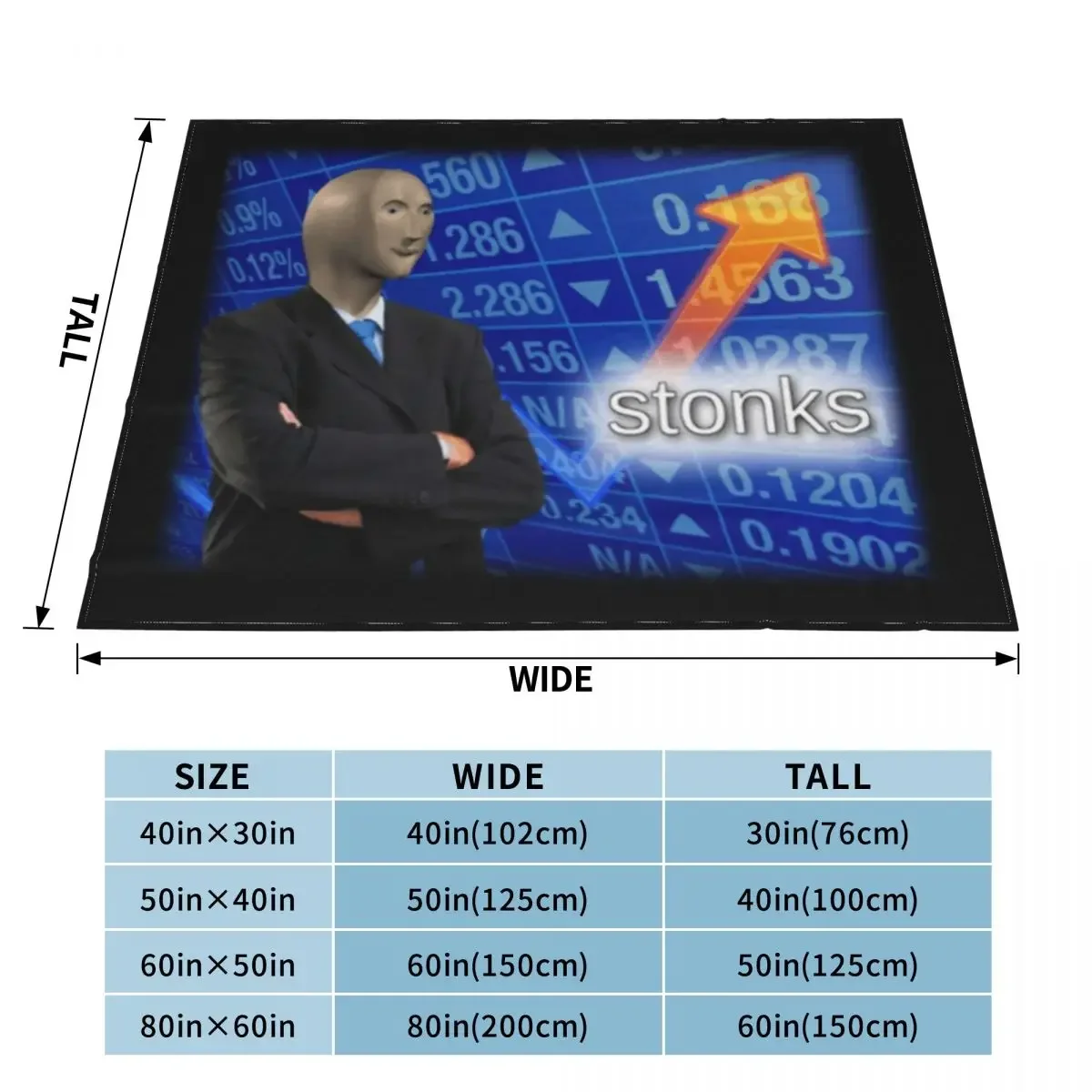 Плед Stonks ворсистые теплые мягкие одеяла