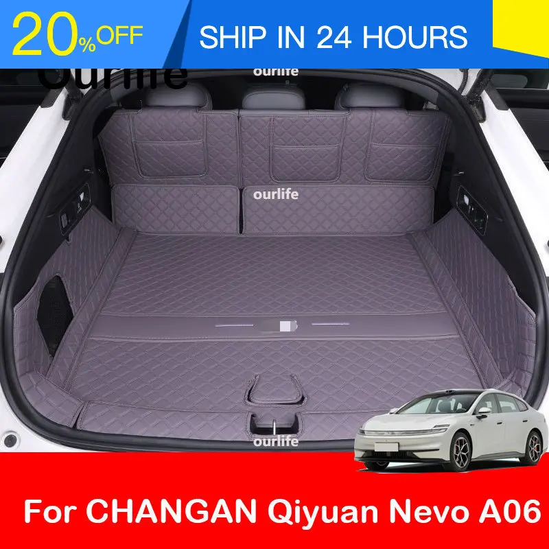 Фото Новый кожаный коврик-вкладыш для багажника автомобиля CHANGAN Qiyuan Nevo A06 2026-2027: защита грузового отсека, аксессуар для модификации интерьера №1