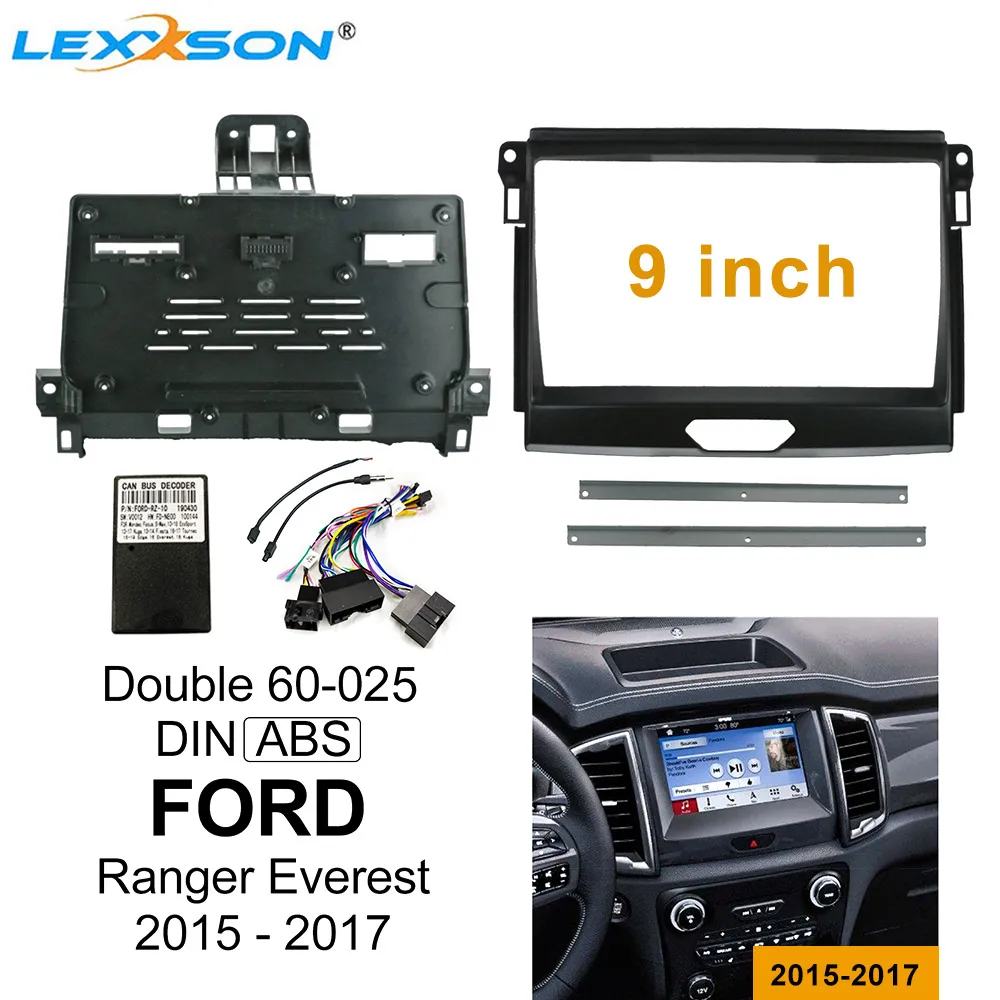 9-дюймовая Автомобильная облицовка для FORD Ranger 2015-2017 двойная Din Dvd-плеера адаптер