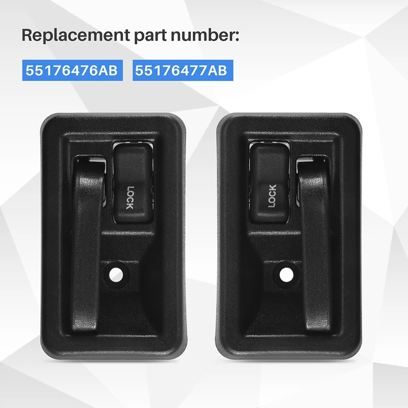 Внутренние дверные ручки. Внутренняя пара слева и справа. 55176477 АБ 55176476 AB для Jeep