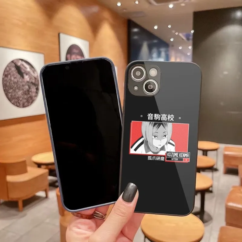 Чехол Haikyuu Hinata для IPhone 14 13 12 11 Pro Max X XR XS 8 7 Plus чехол телефона из жидкого стекла |