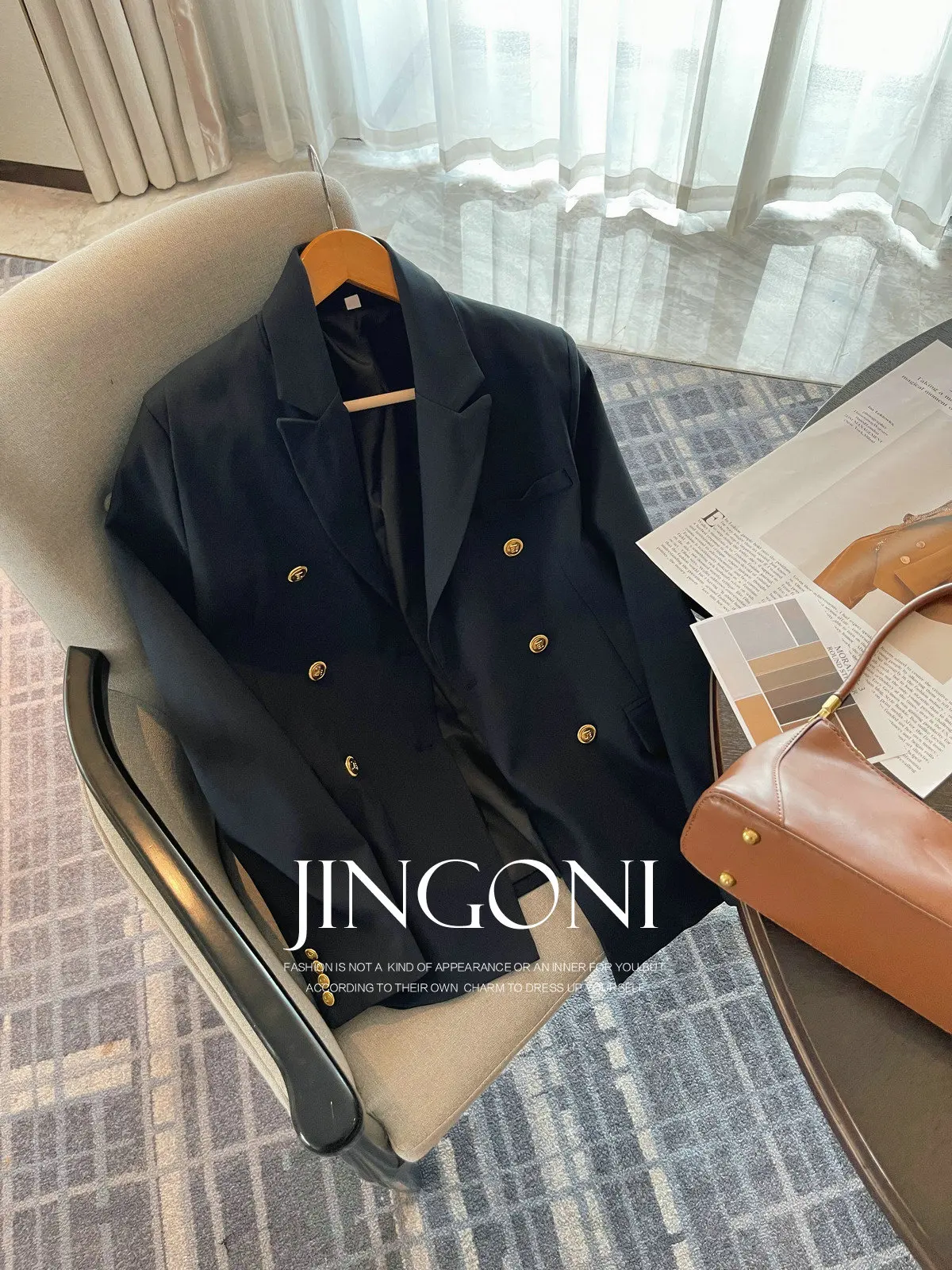 Блейзер женская одежда осень 2024 осенний топ корейский модный стиль новая верхняя